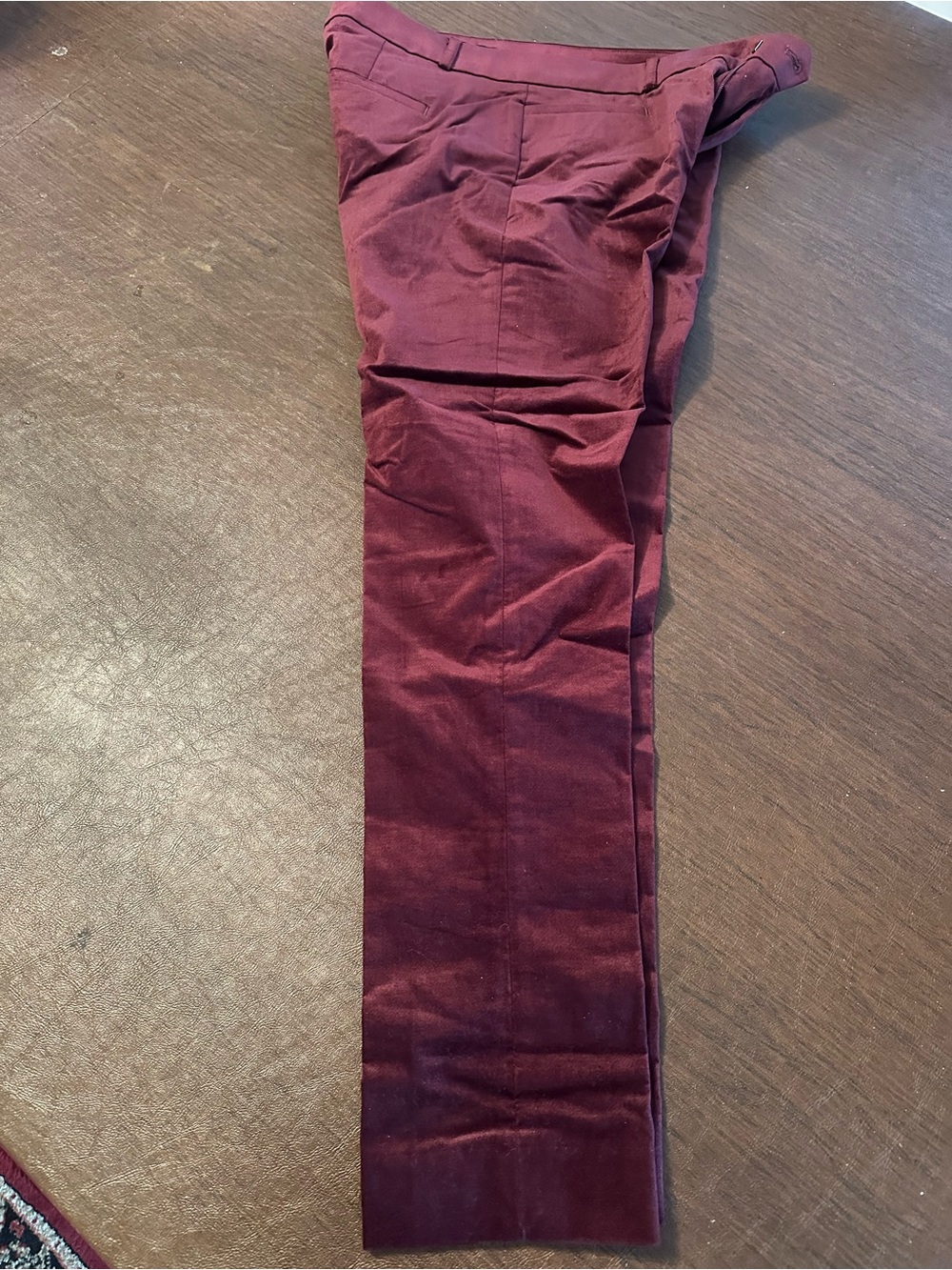 Banana Republic velveteen Burgundy Pants size 2